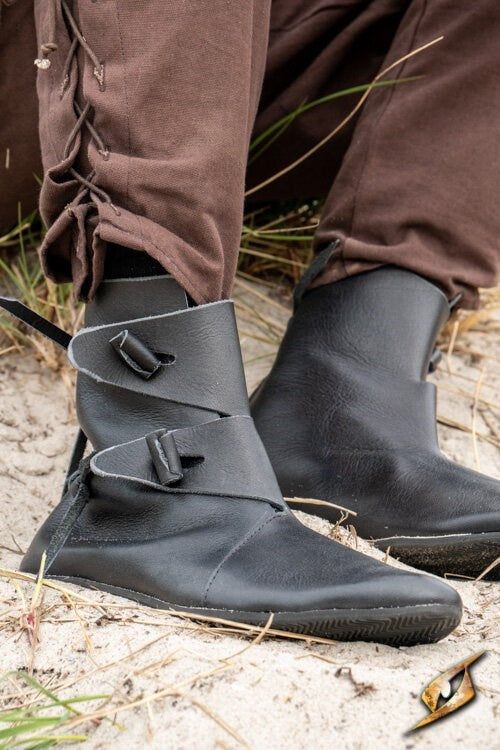 Viking shoes Jorvik with rubber sole, black