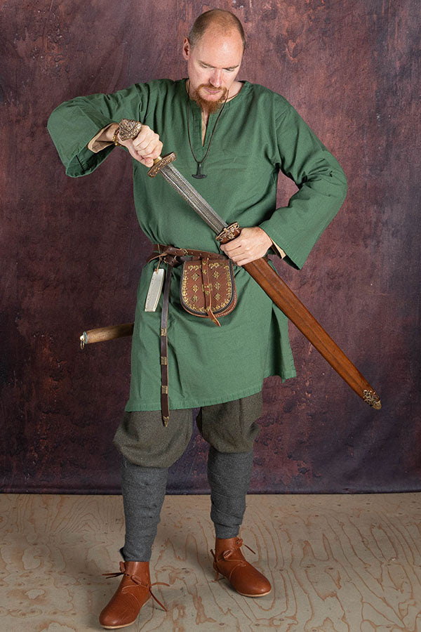 Germanic Thorsberg tunic with authentic zoom, green
