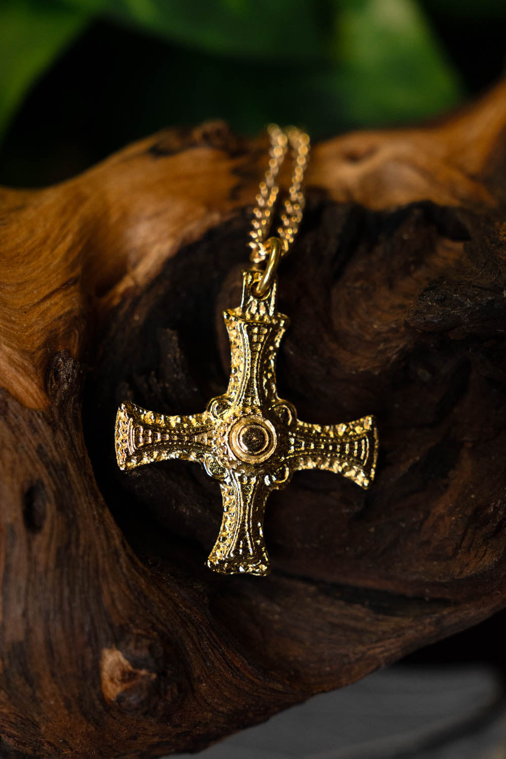 Anglo-Saxon Cuthbert Cross of Lindisfarne, gilded tin