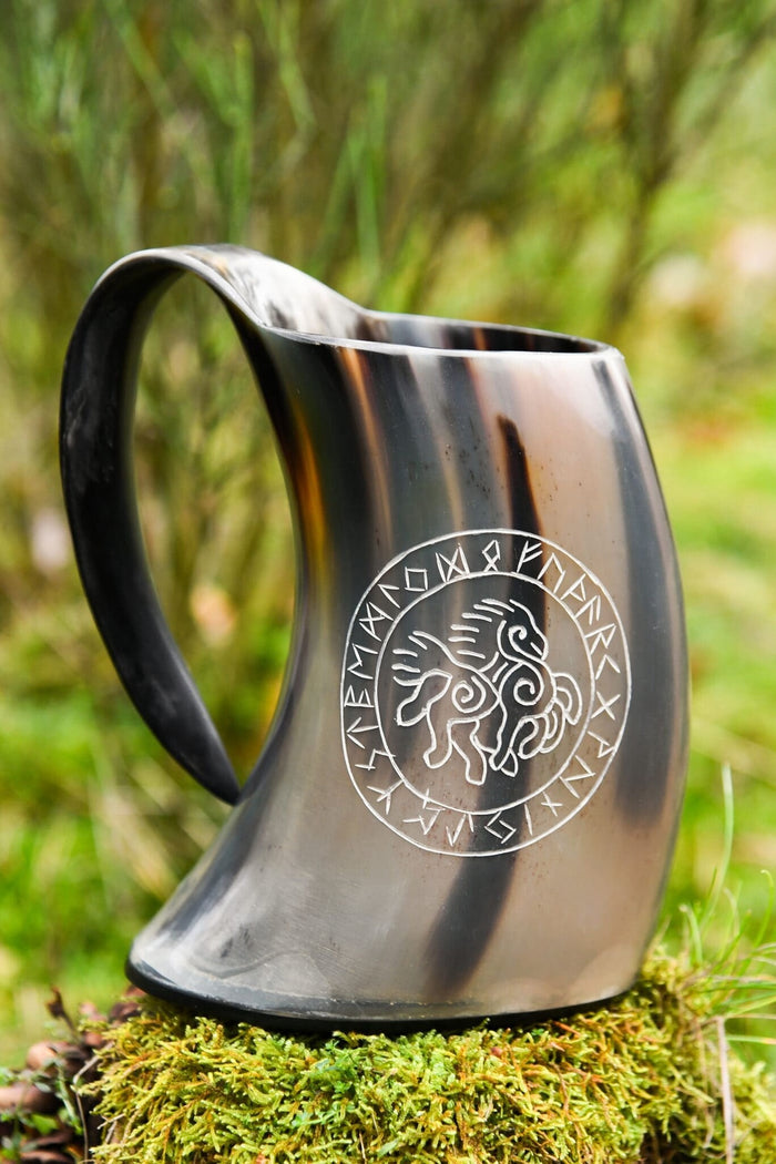 Horn drinking mug Sleipnir, 650-1000 ml