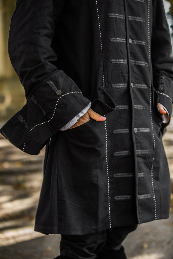 17th century Buccaneer coat, black