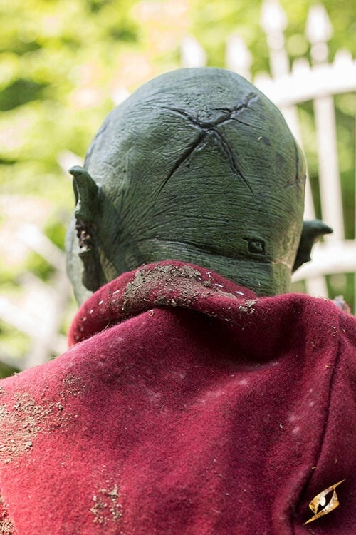 Bestialisk ork-mask, grön