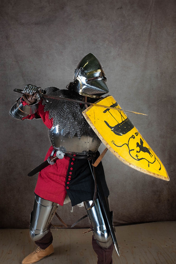 Medieval knight shield, unpainted