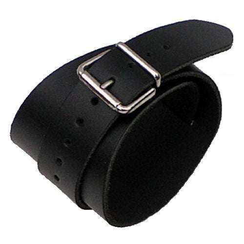 Bracelet with buckles, brown, leather