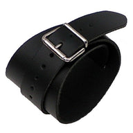 Bracelet with buckles, brown, leather