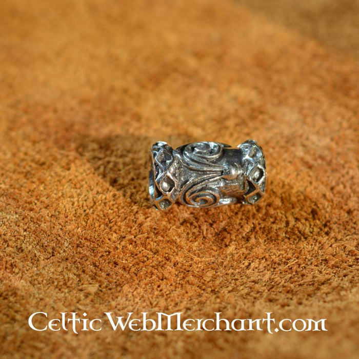 Silver Viking beardbead, sterling silver