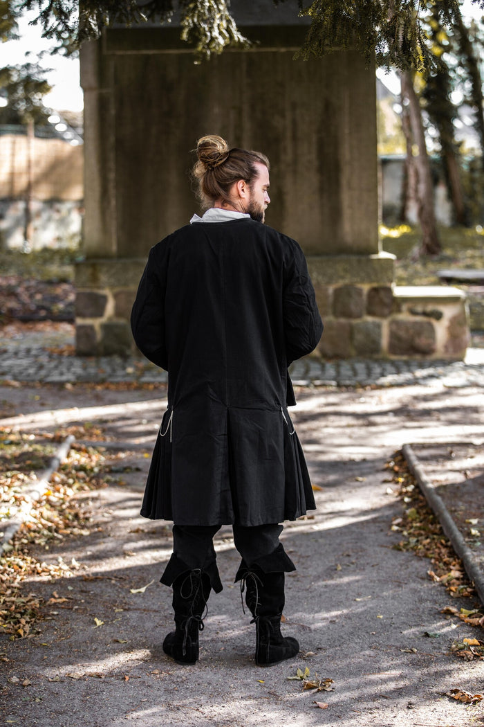 17th century Buccaneer coat, black