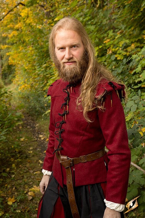 Doublet Columbus, red, wool mix
