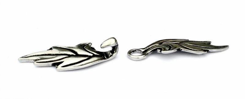 Elven cloak clasp, silvered bronze