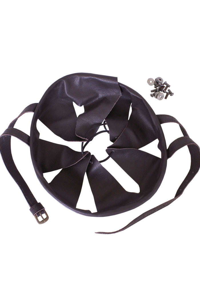 Leather helmet inlay