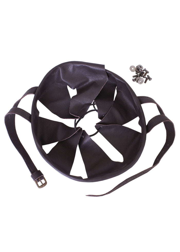 Leather helmet inlay