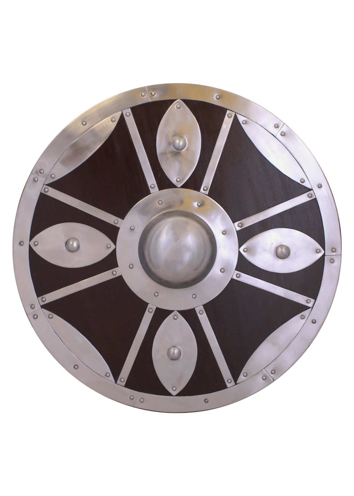 Beaten round shield