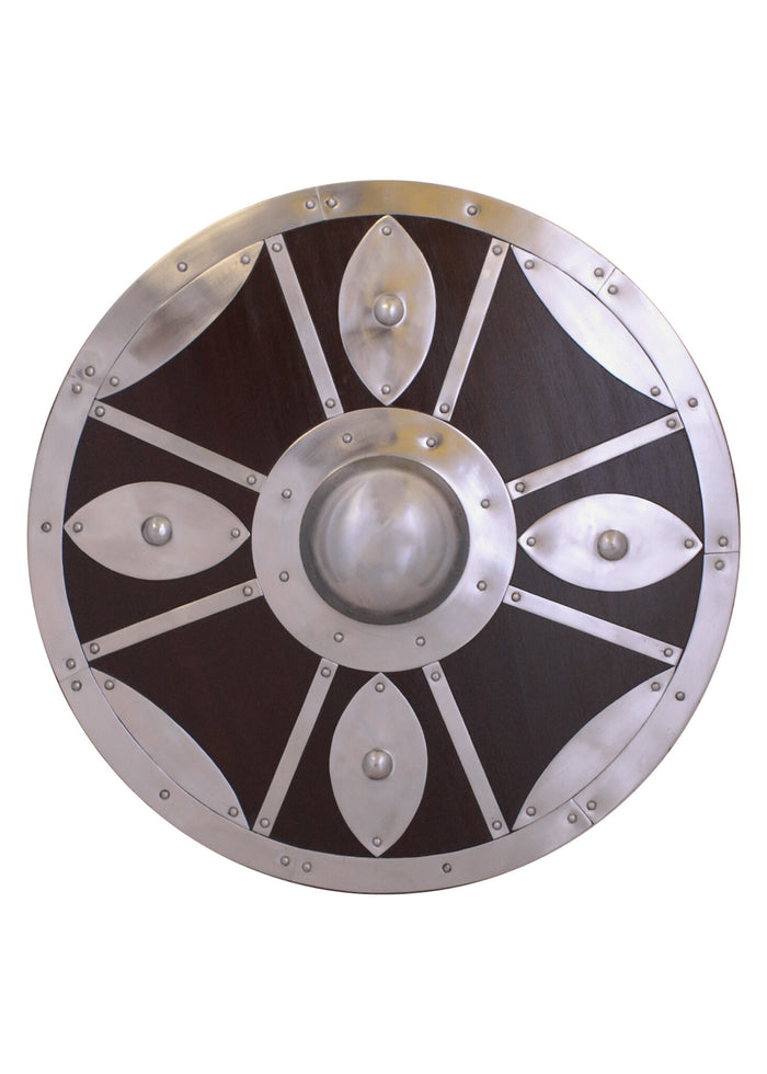 Beaten round shield