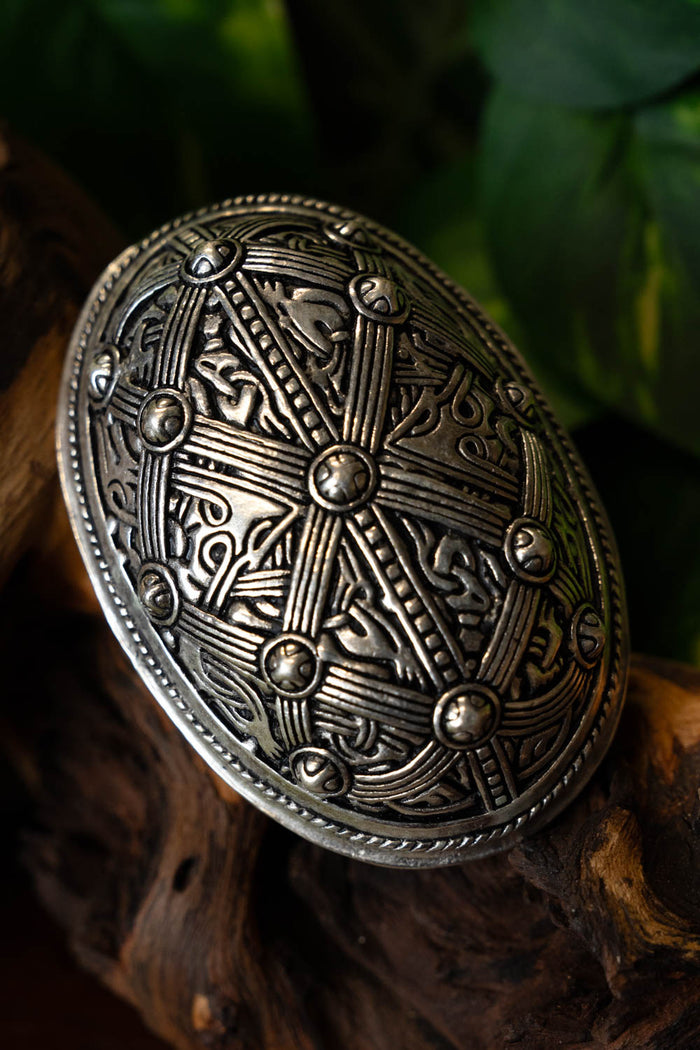 Tortoise brooch Oseberg, silver-plated, price per piece