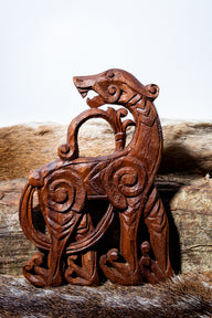 Drinking horn holder Viking dragon