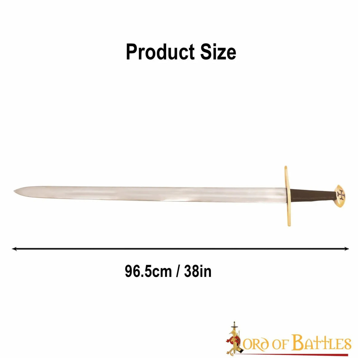 Templar sword Hugo de Payens, semi-sharp