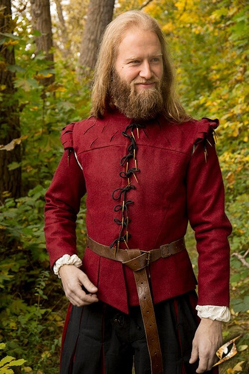 Doublet Columbus, red, wool mix