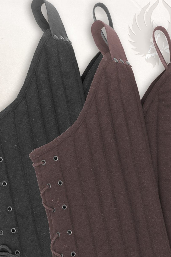 Gambeson cuisses, thigh armour, Leopold brown