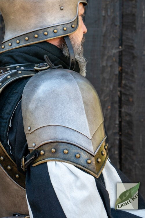 LARP medieval knight spaulders