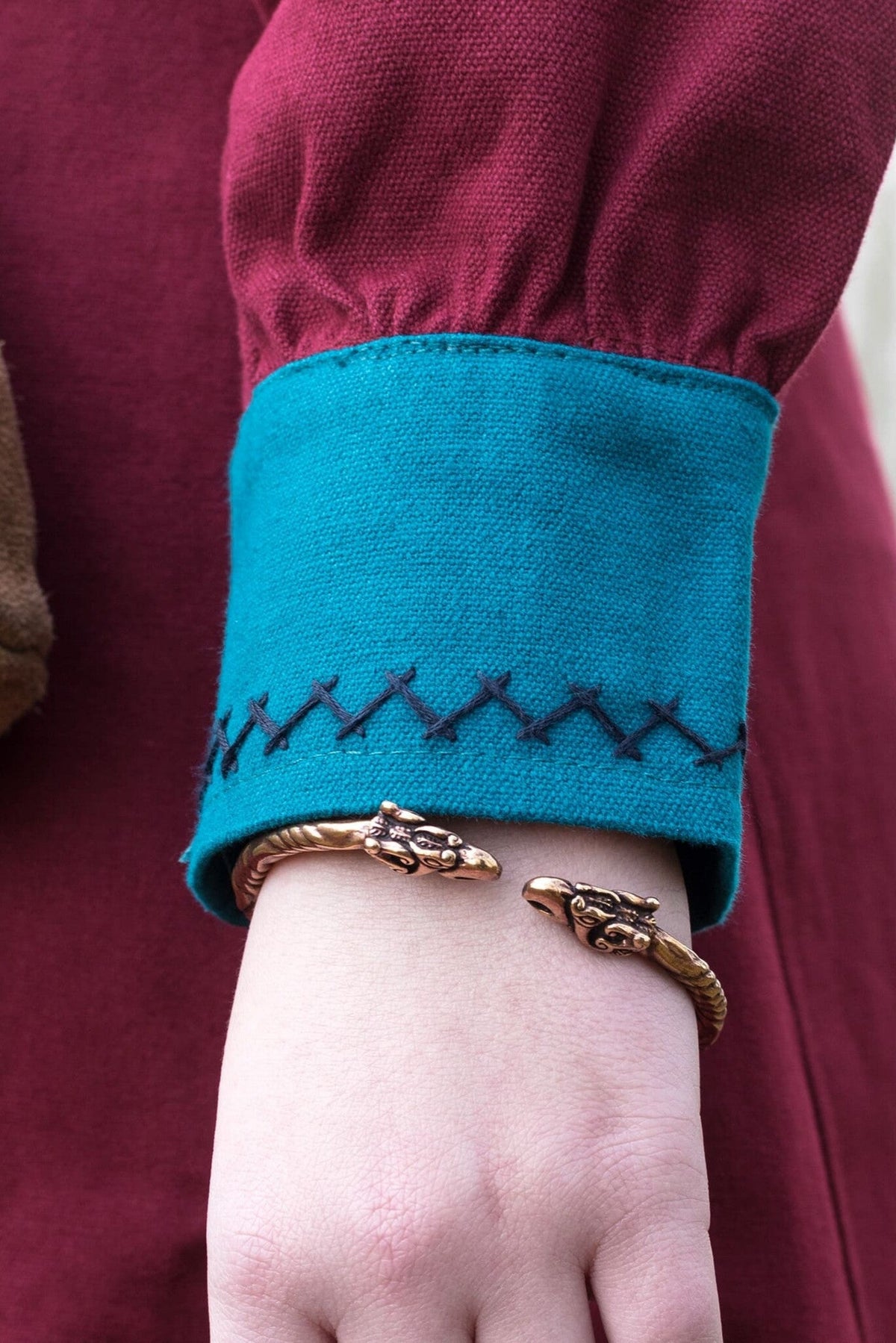 Viking Dress Jona, red/blue