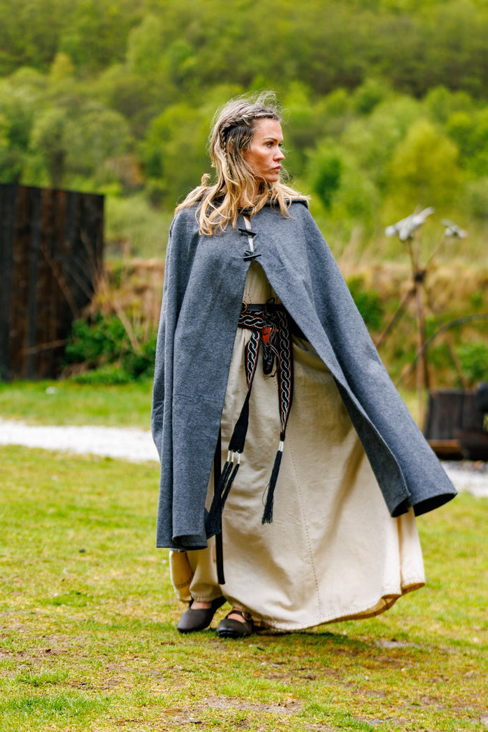 Cloak Felis, grey, wool blend