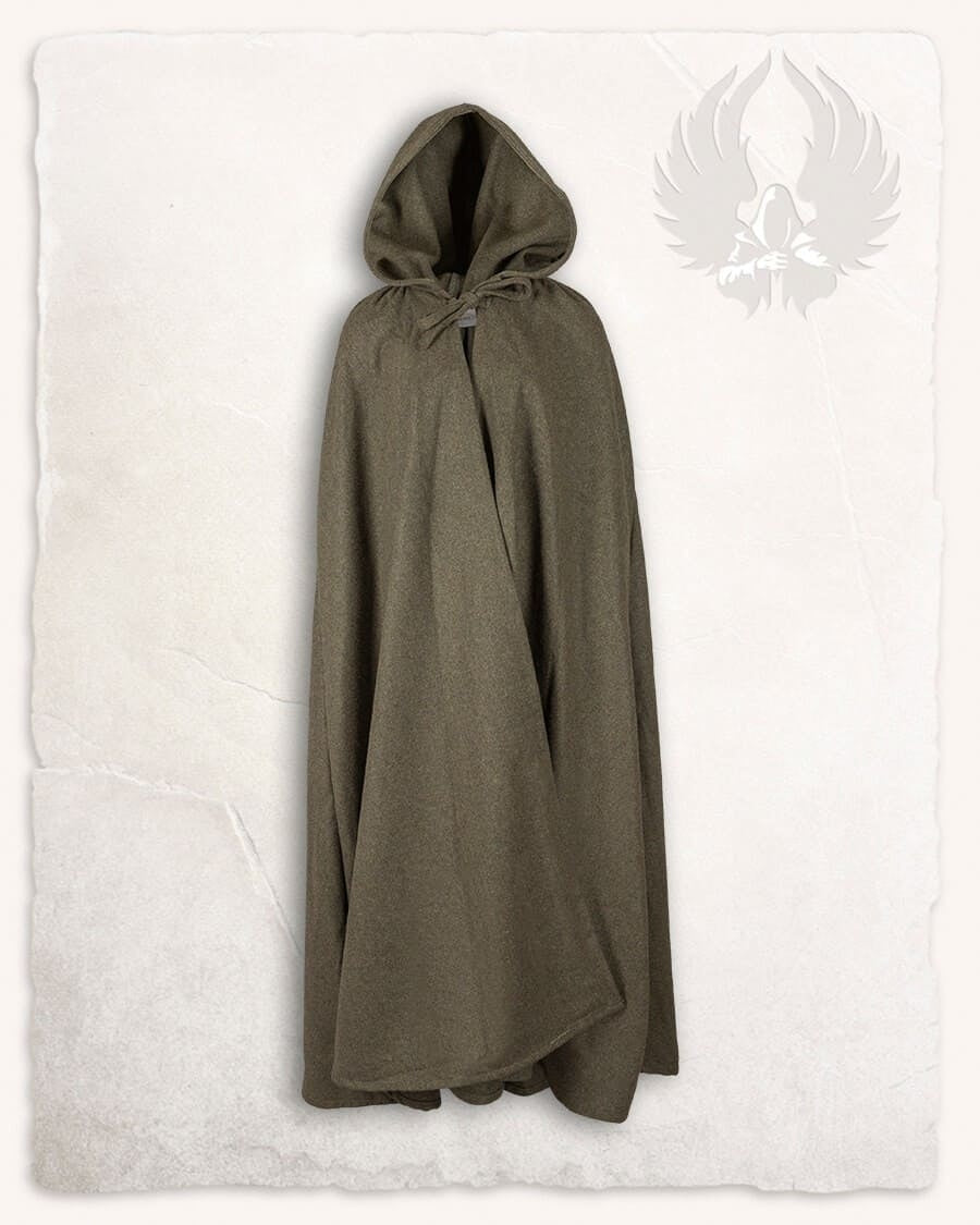 Cloak Harun, wool blend, olive