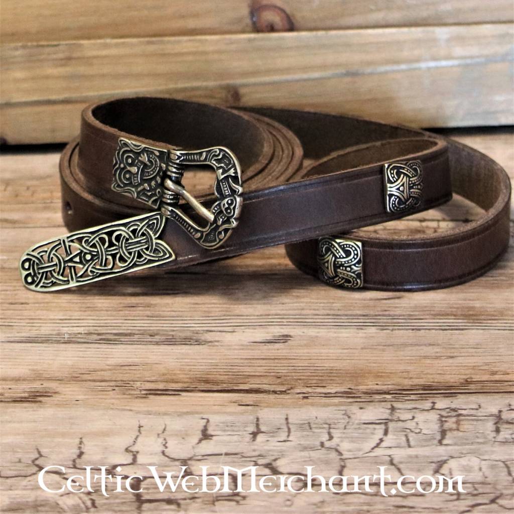 Birka belt deluxe, brown, brass, 165 cm, brown