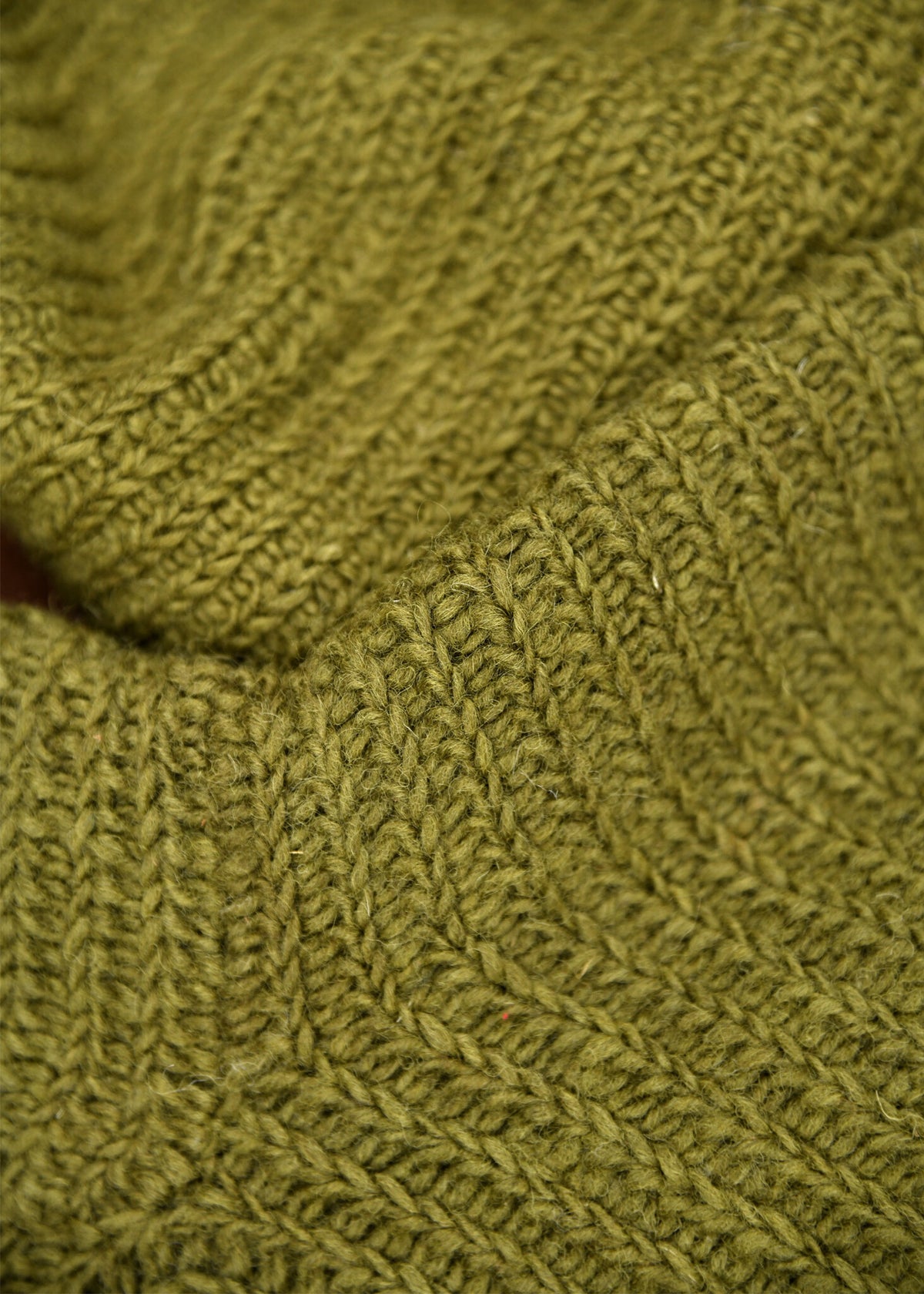 Crocheted socks, 100% wool, green-yellow