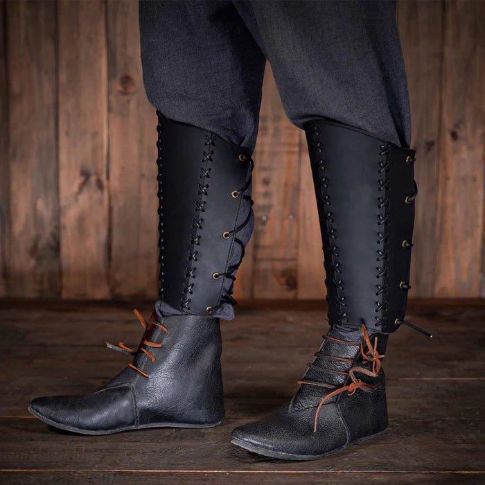Leather greaves Ubbe