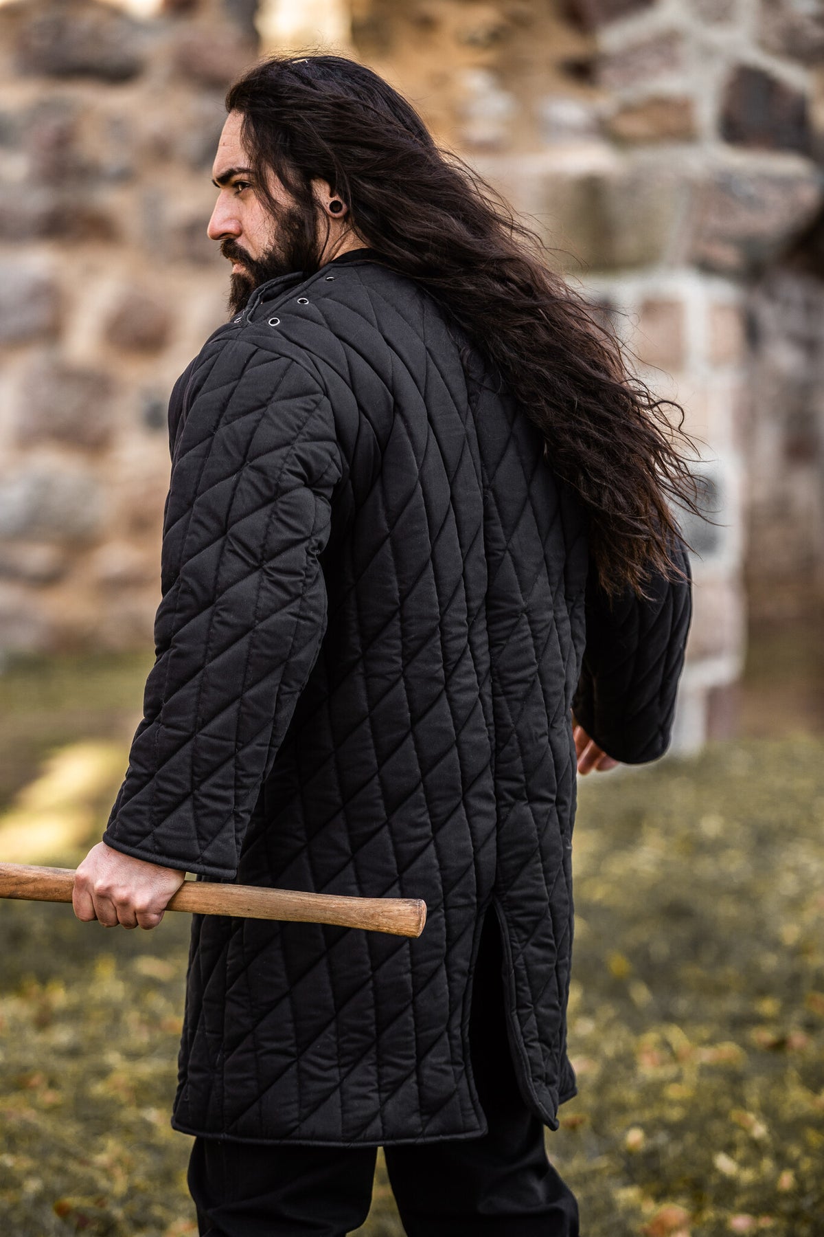 Medieval gambeson, black