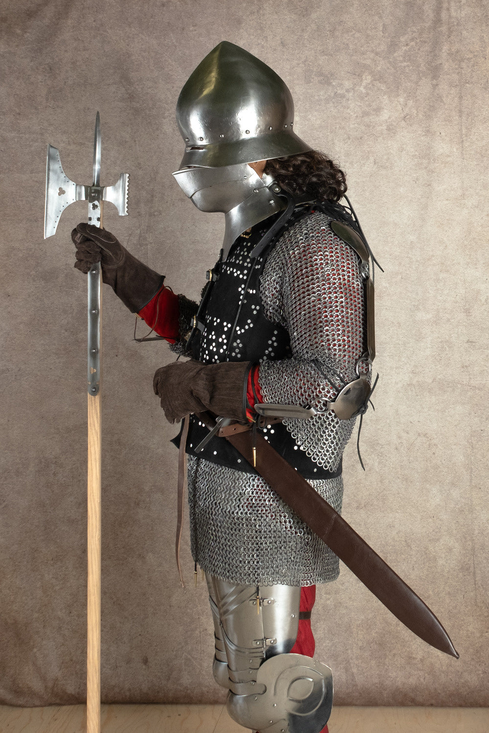 15th century bevor, unpolished, 1.2 mm