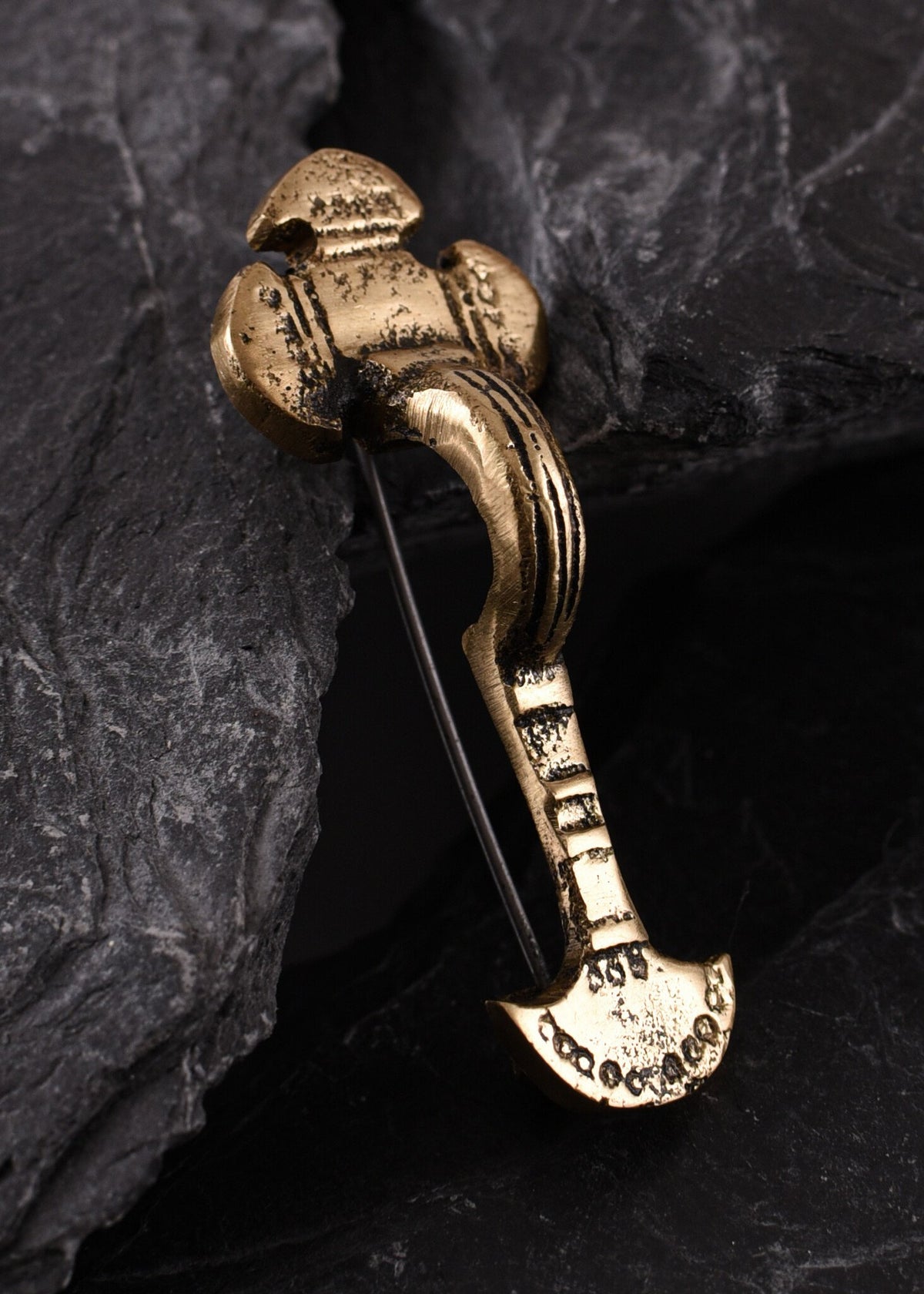 Roman crossbow fibula, brass