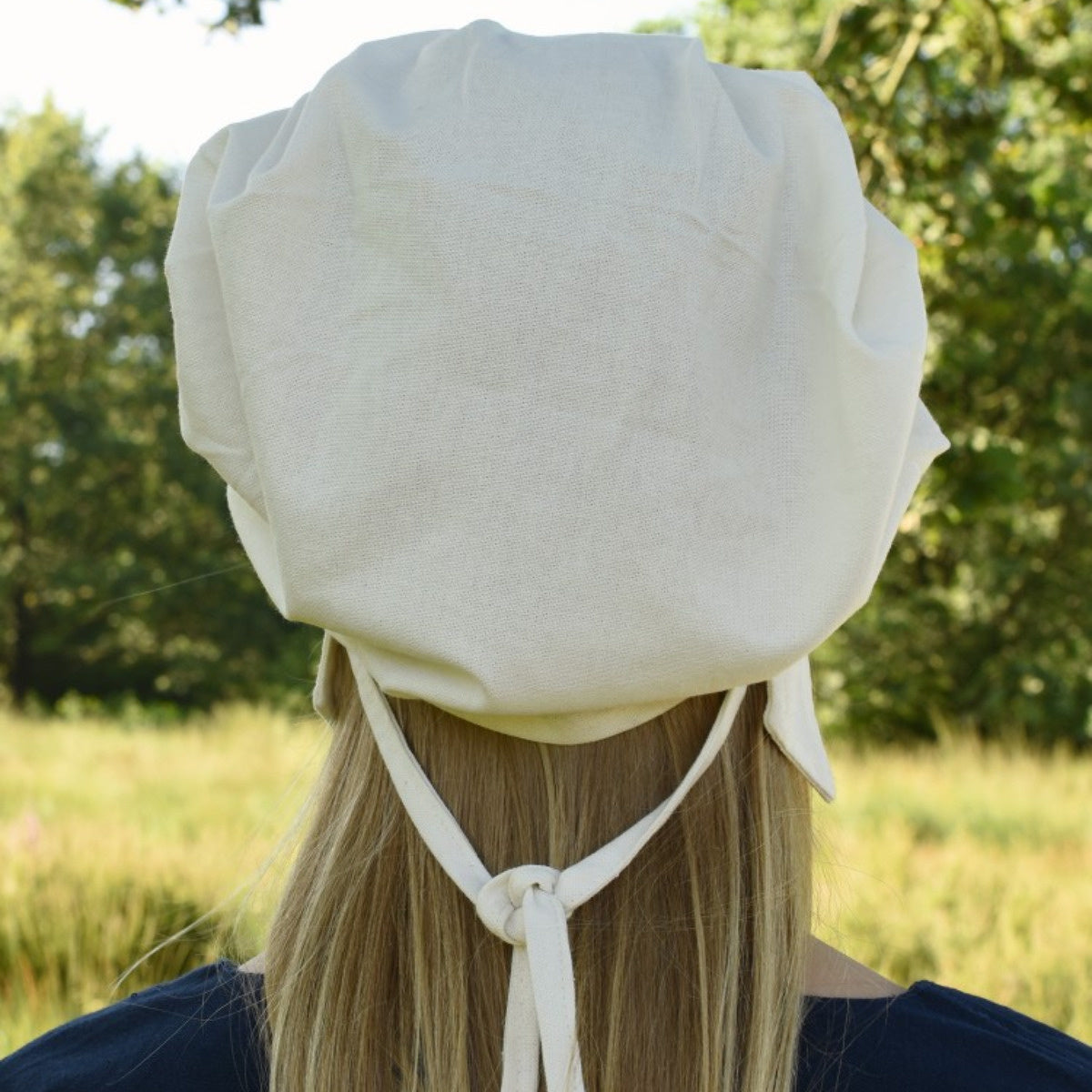 Pleated baroque cap Amsterdam, natural