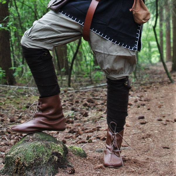 Hredulf leg wrappings, wool blend, brown