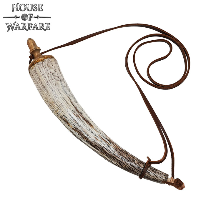 Engraved powder horn