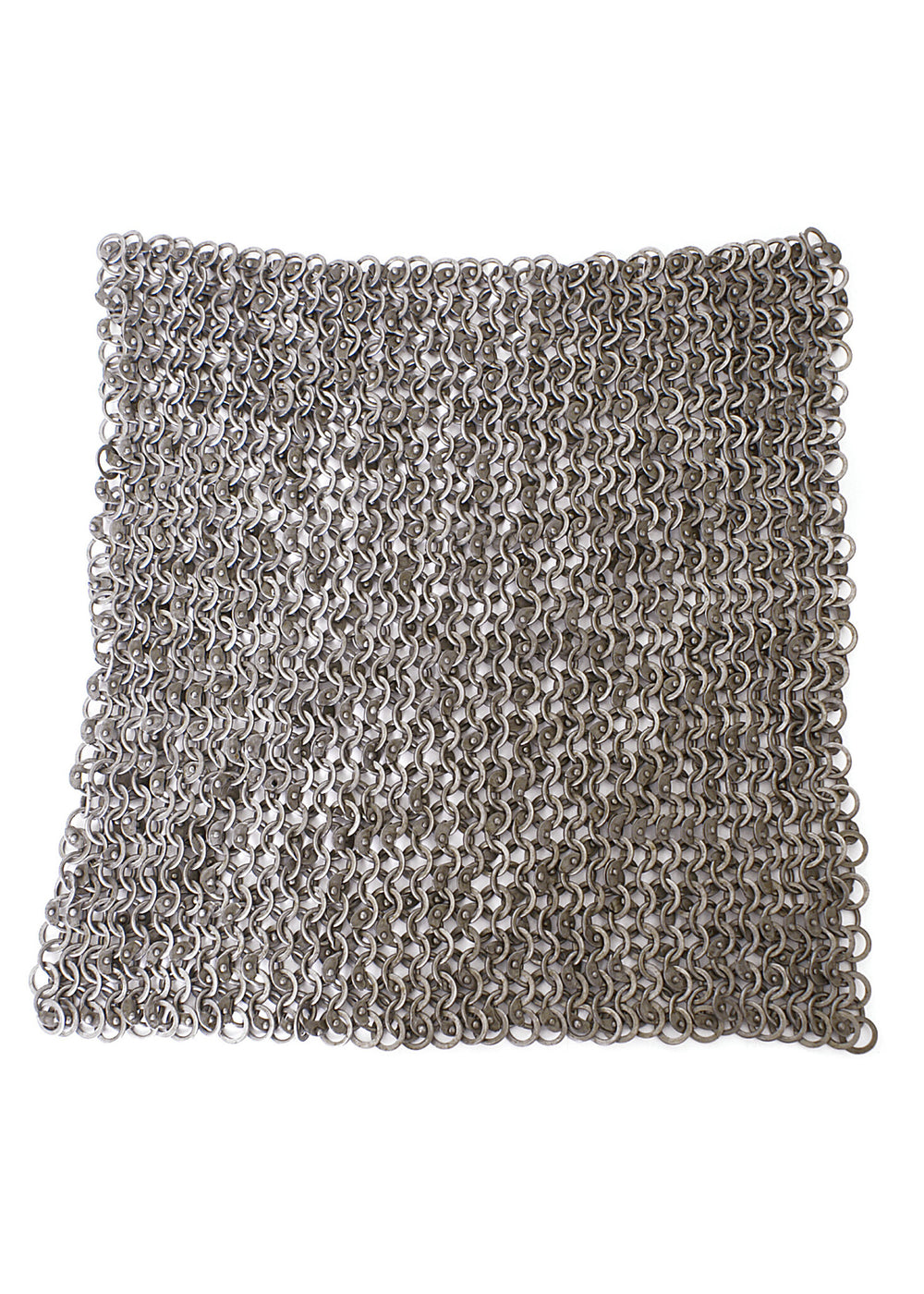 Roman chainmail piece, 20x20 cm, round rings round rivets, 6 mm