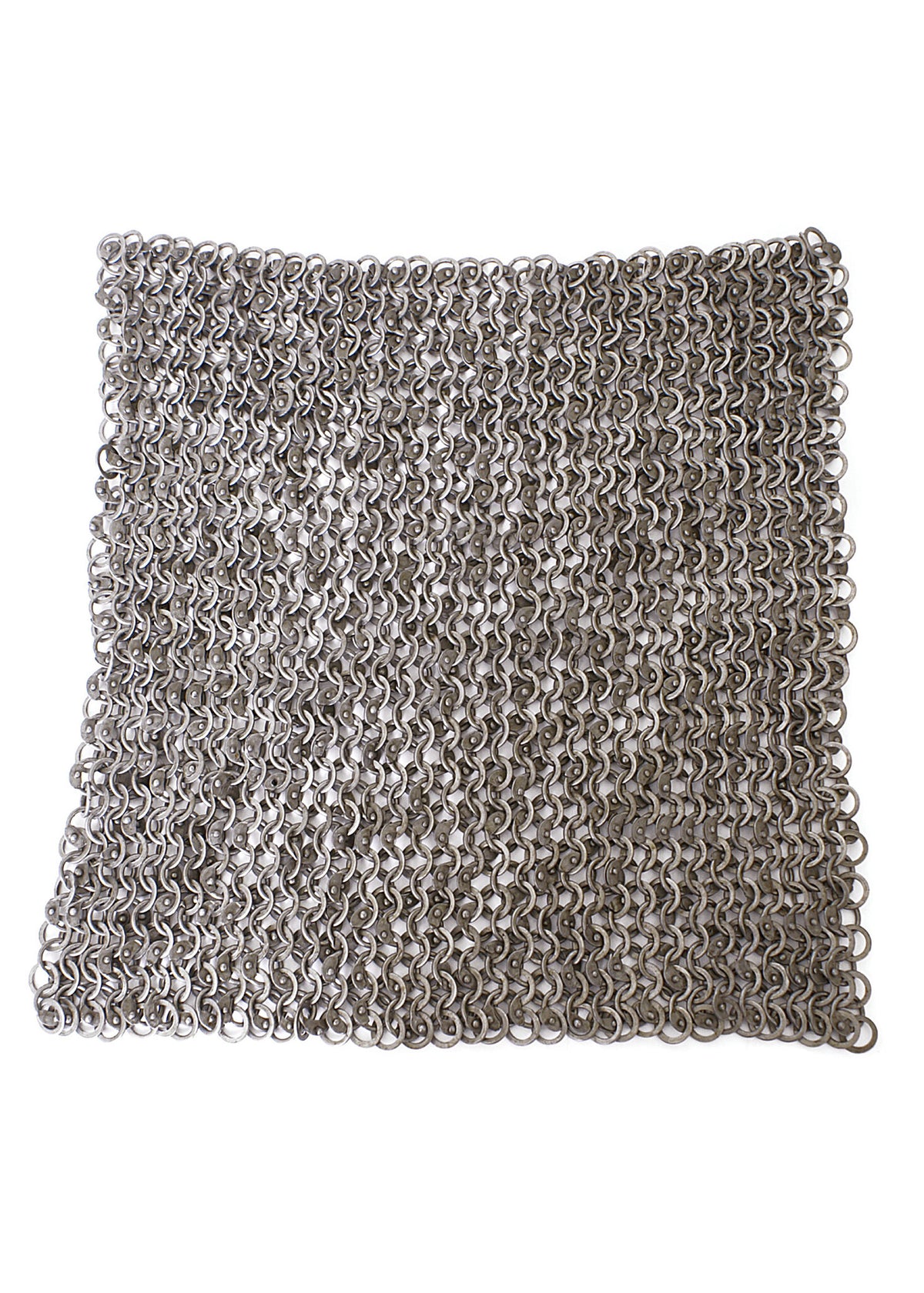 Roman piece of chain mail, 20 x 20 cm, round rings-round rivets, 6 mm