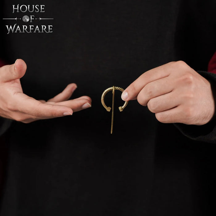 Horseshoe fibula Birka small, brass