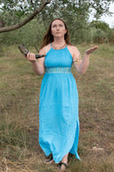 Goddess dress Circe, turquoise