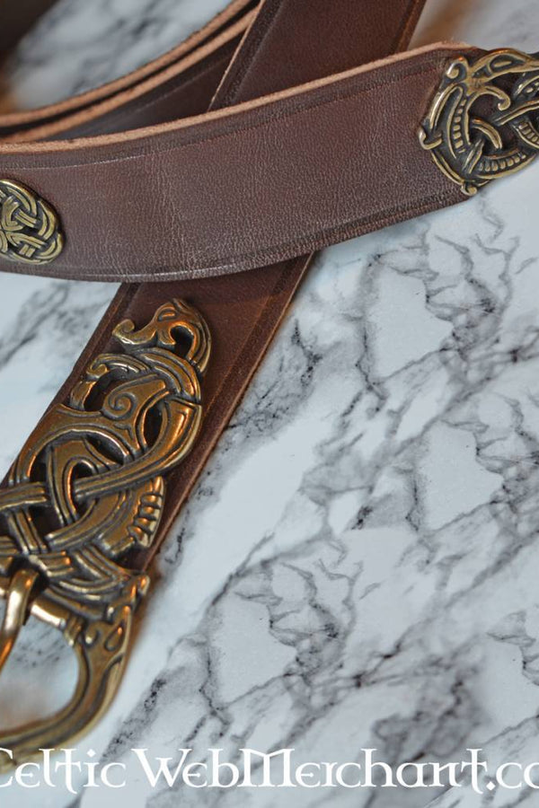 Ringerike Viking belt deluxe, 165 cm, brown