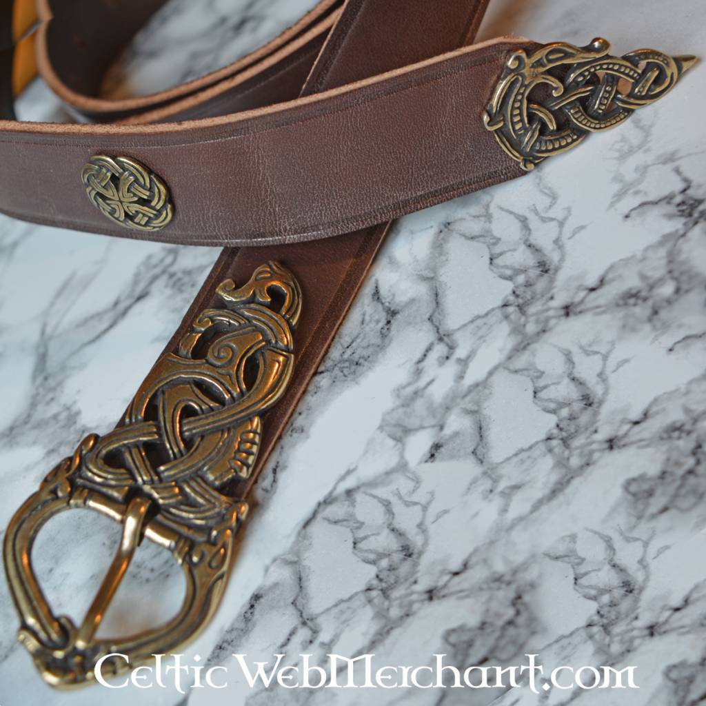 Ringerike Viking belt deluxe, 165 cm, brown