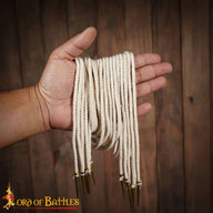 Laces with aiglets 150 cm, set of 5, natural