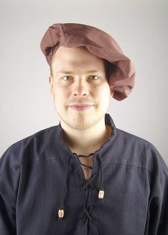 Cotton beret, brown