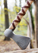 Viking axe, type F, engraved, semi-sharp