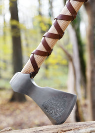 Viking axe, type F, engraved, semi-sharp