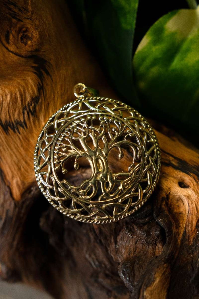 Tree of life with Celtic knots, bronze