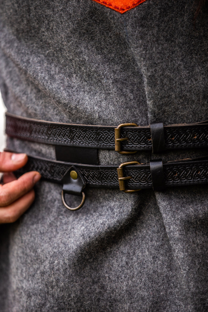 Double Viking belt Floki, black