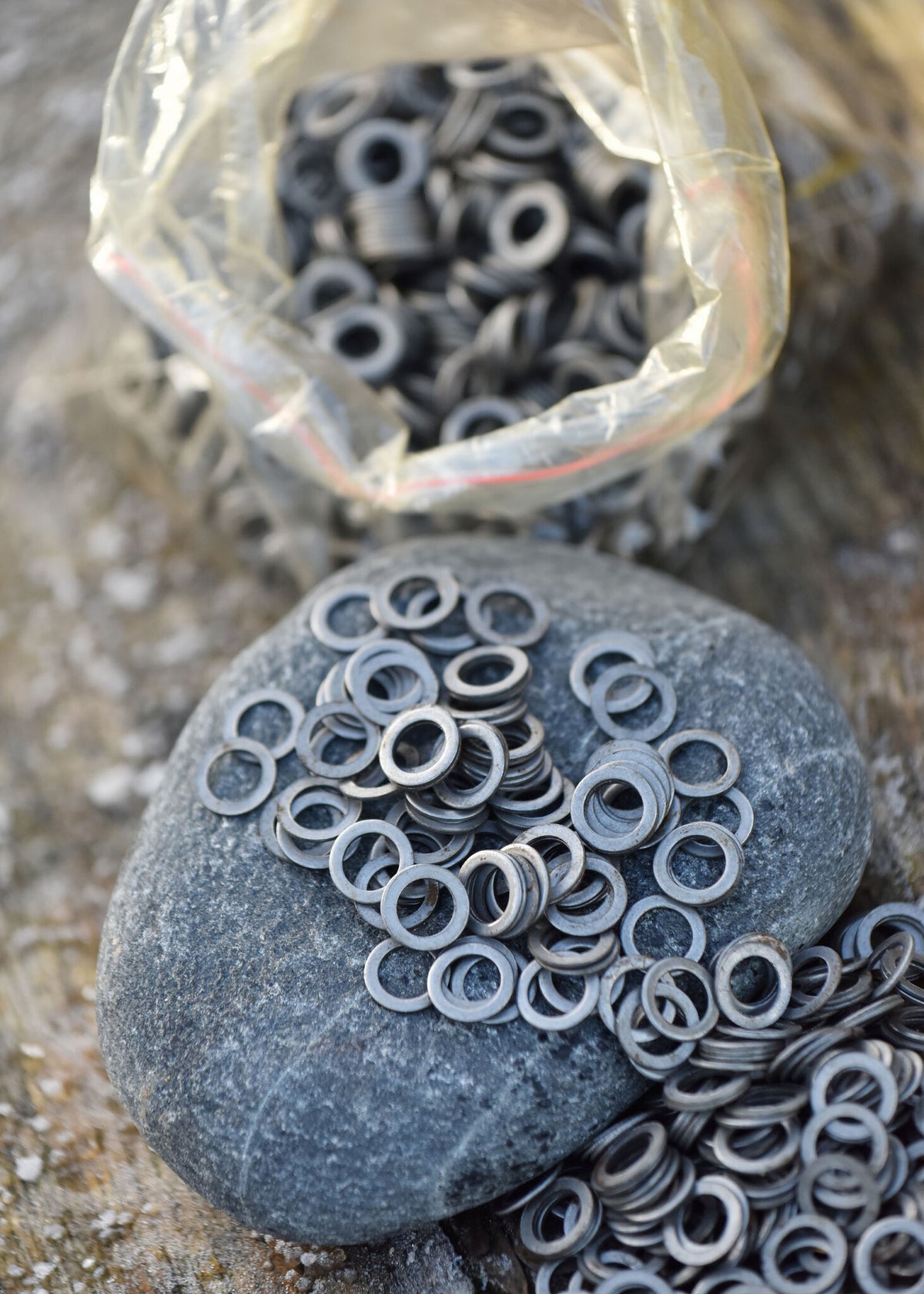 1 kg flat unriveted rings, 8 mm