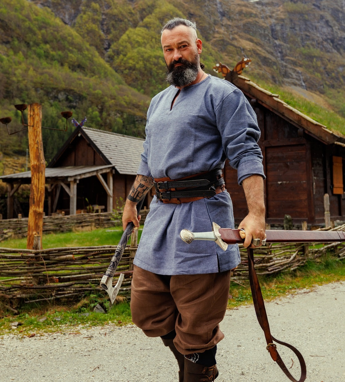 Viking tunic Torsten, blue