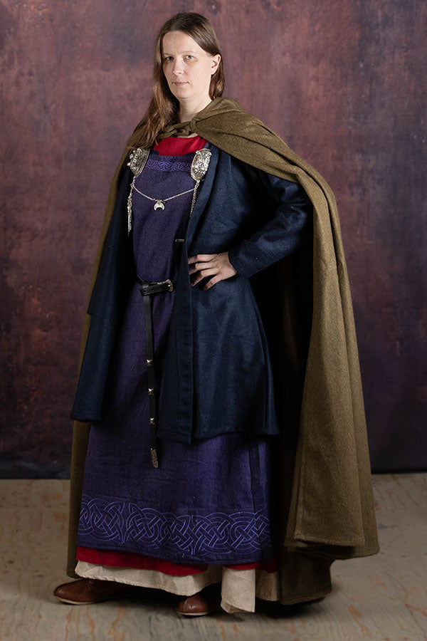 Viking caftan Loki, wool blend, blue